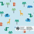 50x150cm baumwolljersey tiere hellblau