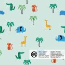 50x150cm baumwolljersey tiere mint