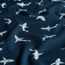 Baumwolljersey haie marine