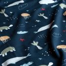 Baumwolljersey meerestiere marine