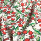 Baumwolljersey kirschen weiß