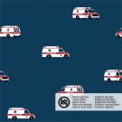 50x150cm baumwolljersey krankenwagen marine