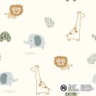 Baumwolle popeline tiere offwhite
