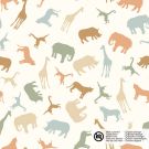 Baumwolle popeline tiere offwhite