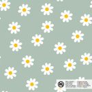 Baumwolle popeline blumen mint