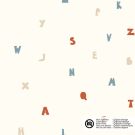 Baumwolle popeline buchstaben offwhite