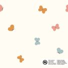 Baumwolle popeline schmetterlinge offwhite