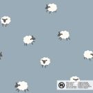 Baumwolle popeline schafe stahlblau