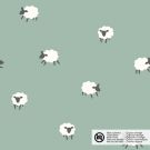 Baumwolle popeline schafe dunkelmint