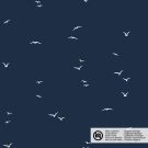 Baumwolle popeline vögel marine