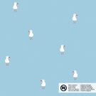 Baumwolle popeline möwen babyblau