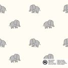 Baumwolle popeline elefanten offwhite