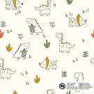 Baumwolle popeline dinos offwhite