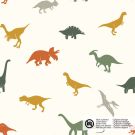 Baumwolle popeline dinos offwhite