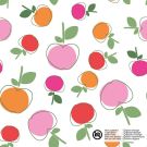 Baumwolle popeline Äpfel weiß