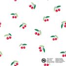 Baumwolle popeline kirschen weiß