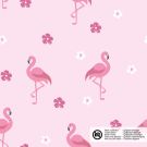 Baumwolle popeline flamingos hellrosa