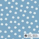 Baumwolle popeline blumen stahlblau