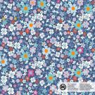 Baumwolle popeline blumen indigo