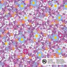 Baumwolle popeline blumen lila