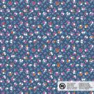 Baumwolle popeline blumen indigo
