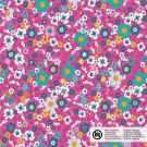 Baumwolle popeline blumen fuchsia