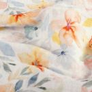 Baumwoll musselin digitaldruck blumen weiß