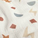 Baumwoll musselin figuren offwhite