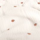 Baumwoll musselin digitaldruck marienkäfer offwhite