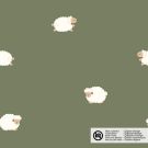 Baumwolljersey schafe dunkelgrün