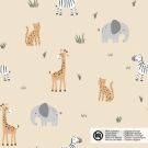 Baumwolljersey tiere beige