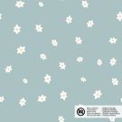 Baumwolljersey blumen babyblau