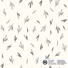 Baumwolljersey blätter offwhite