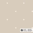 Baumwolle popeline herzen beige