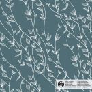 Baumwolle popeline zweige stahlblau