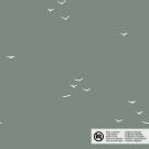 Baumwolle popeline vögel khaki grün