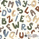 Baumwolle popeline buchstaben offwhite