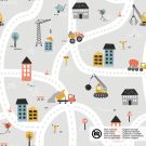 Baumwolle popeline baustelle hellgrau