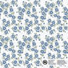 Baumwolle popeline blumen indigo