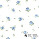 Baumwolle popeline blumen indigo