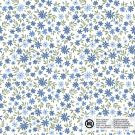 Baumwolle popeline blumen indigo