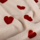 Coral fleece bedruckt herzen nude