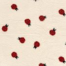 Sherpa fleece jacquard marienkäfer beige