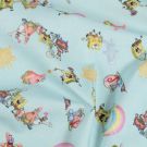 Baumwolle popeline spongebob hellblau