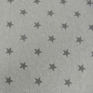 Sweatstoff / wintersweat sterne, hellgrau meliert