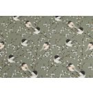 Baumwolljersey digitaldruck kohlmeise oliv