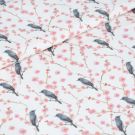 100x150 cm baumwolljersey digitaldruck vögel & blumen offwhite blooming fabrics