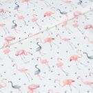 100x150 cm baumwolljersey digitaldruck flamingos offwhite blooming fabrics