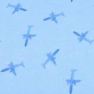 100x150 cm baumwolljersey digitaldruck flugzeuge hellblau blooming fabrics