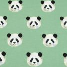 100x150 cm sweat/french terry digitaldruck panda altgrün blooming fabrics